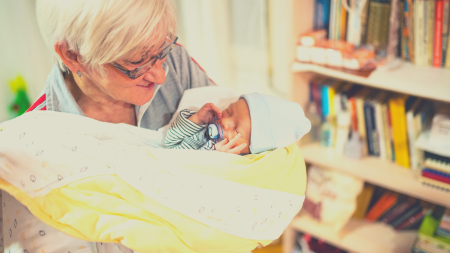 Die Mutter der Mutter im Wochenbett